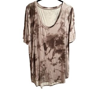 Maurices 24/7 brown marbled T-shirt Size XL